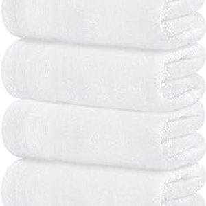 4 Set of White Bath Towels